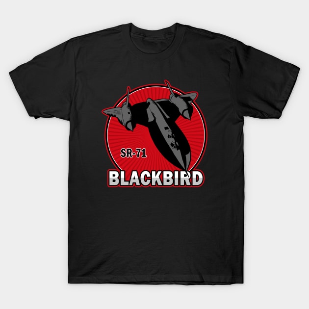 SR-71 Blackbird Logo T-Shirt by Mandra